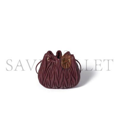 MIU MIU MATELASSÉ NAPPA LEATHER COSMETICS BAG 5ND022 (16*14*7.5cm)